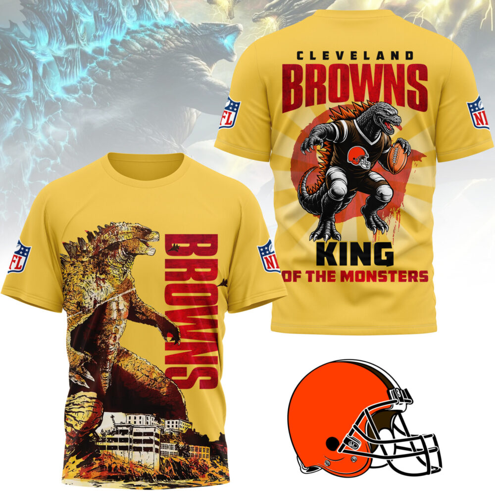 Cleveland Browns | Premium NFL Godzilla King of the Monsters 3D Shirt NY