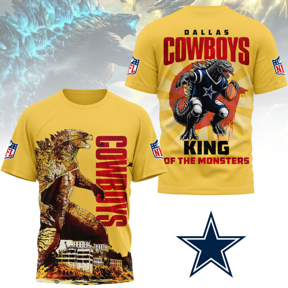 Dallas Cowboys | Premium NFL Godzilla King of the Monsters 3D Shirt NY