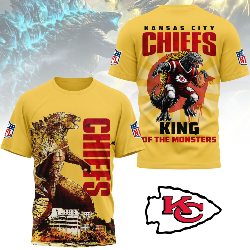 Kansas City Chiefs | Premium NFL Godzilla King of the Monsters 3D Shirt NY