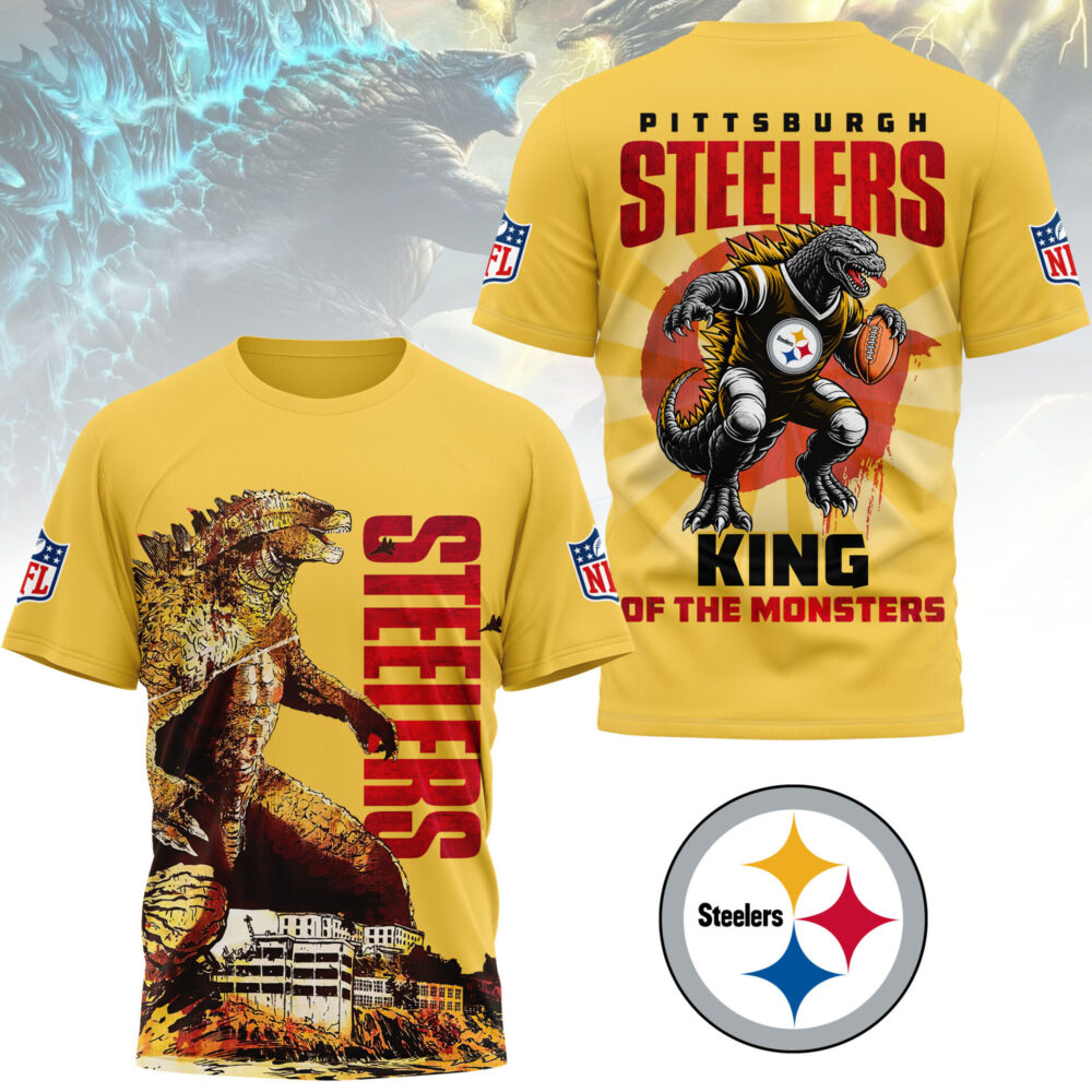 Pittsburgh Steelers | Premium NFL Godzilla King of the Monsters 3D Shirt NY