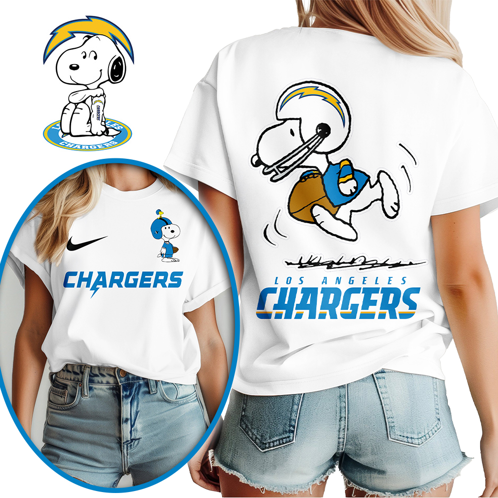 Los Angeles Chargers | Premium NFL x Peanuts 3D Shirt HI