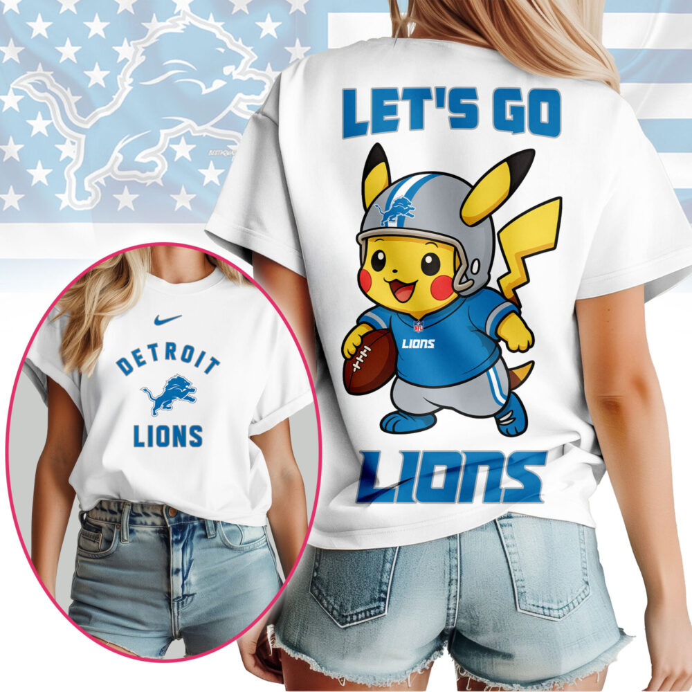Detroit Lions | Premium NFL Pokemon Fan 3D Shirt NY