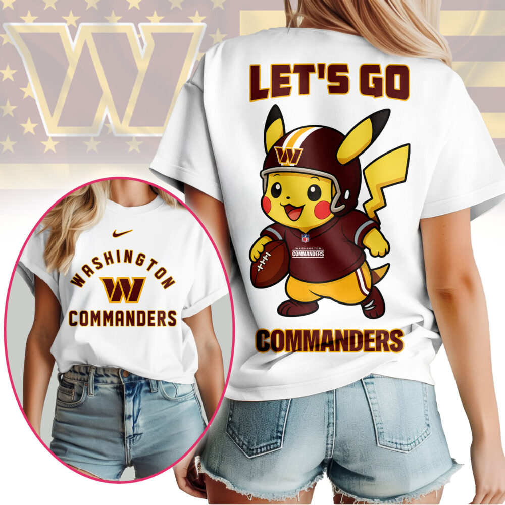 Washington Commanders | Premium NFL Pokemon Fan 3D Shirt NY