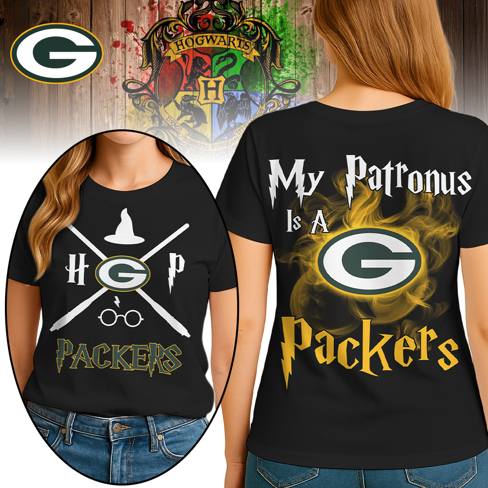Green Bay Packers | Premium NFL and Harry Potter Fan Shirt HI - Black