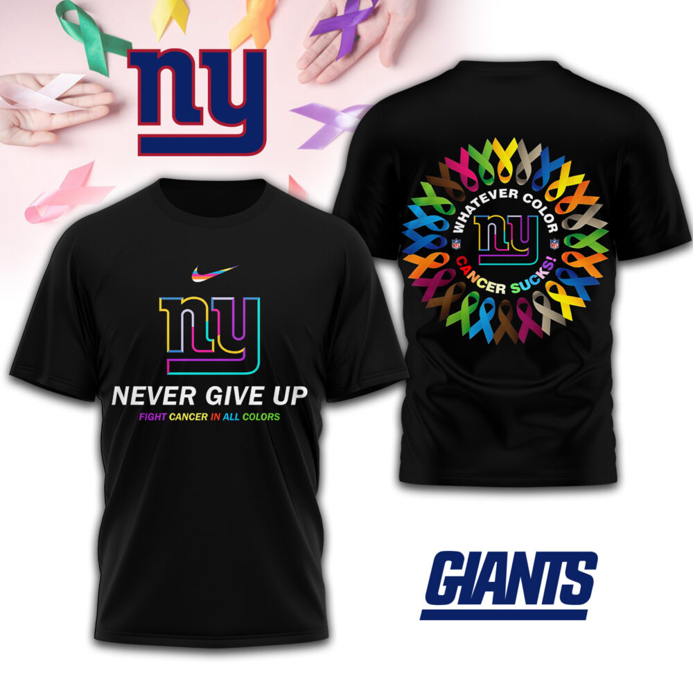 New York Giants | Premium Fight Cancer In All Colors 3D Shirt TD