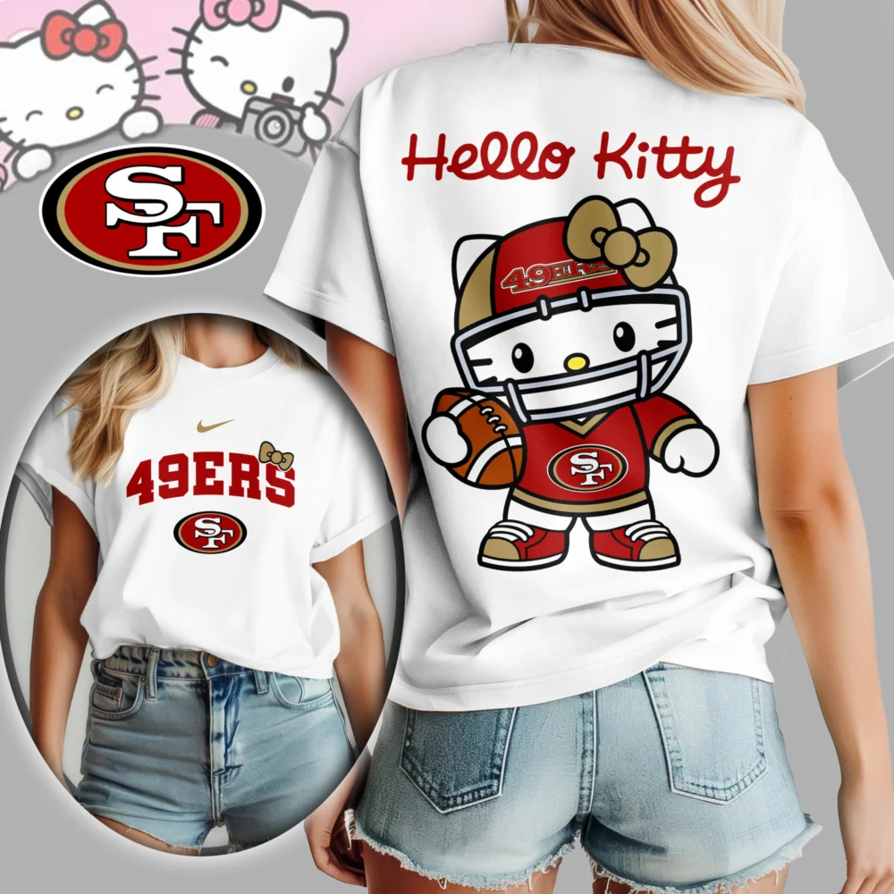 San Francisco 49ers | Premium NFL Hello Kitty 3D Shirt TD