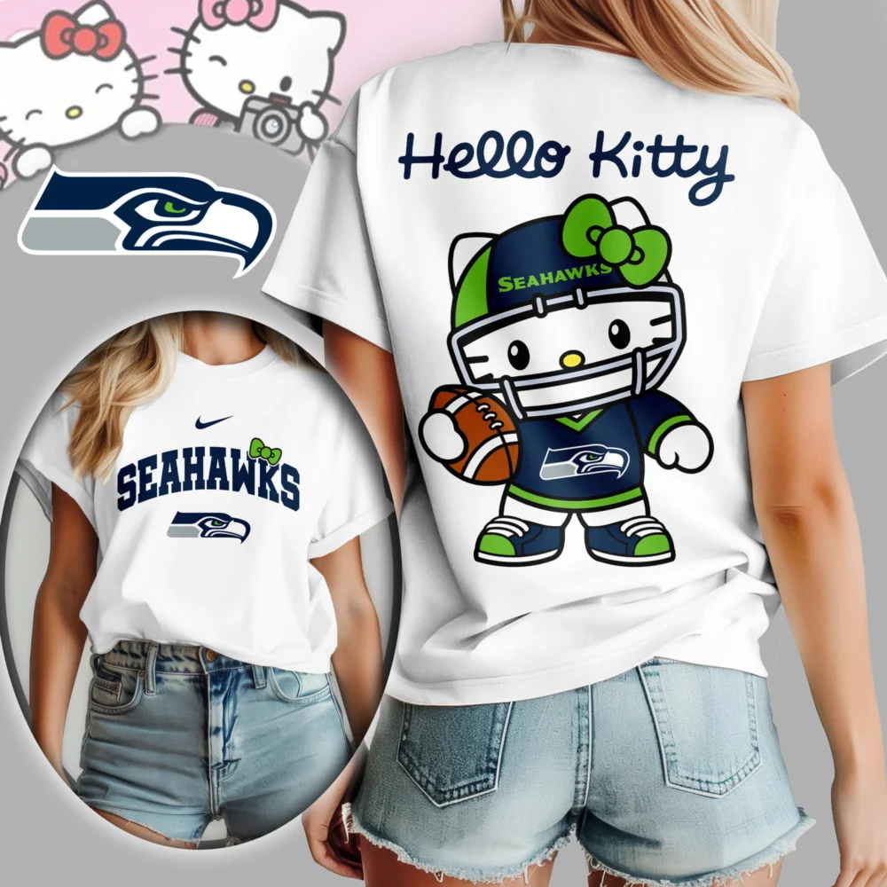 Seattle Seahawks | Premium NFL Hello Kitty 3D Shirt TD