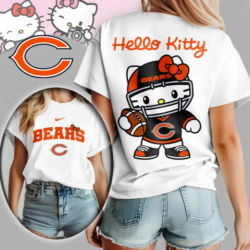 Chicago Bears | Premium NFL Hello Kitty 3D Shirt TD