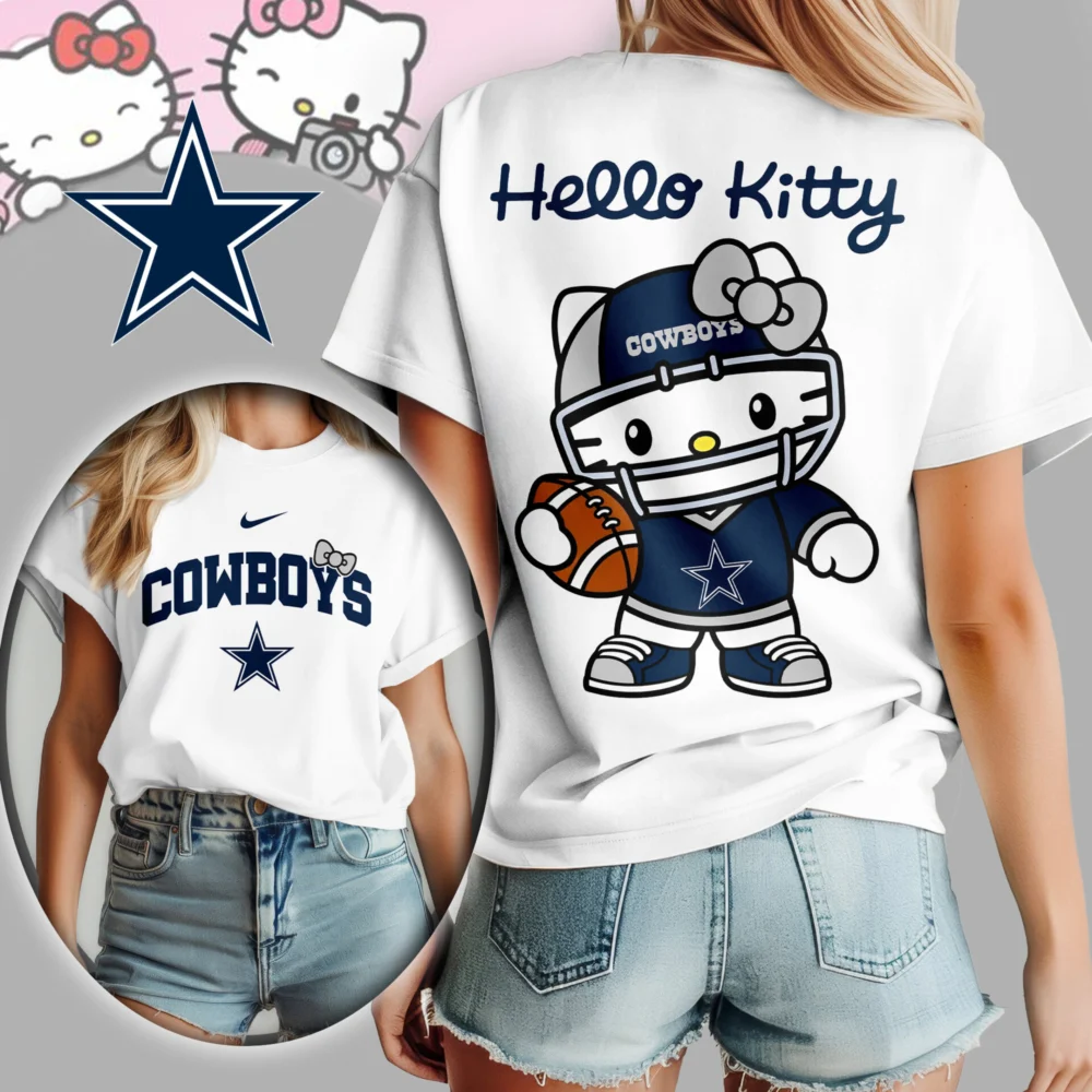 Dallas Cowboys | Premium NFL Hello Kitty 3D Shirt TD