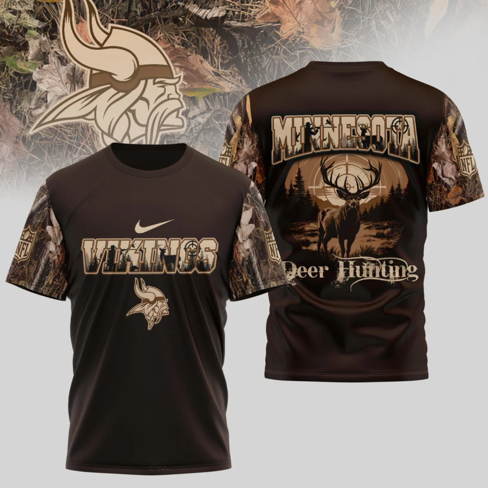 Minnesota Vikings | Premium NFL Deer Hunting 3D Shirt TD