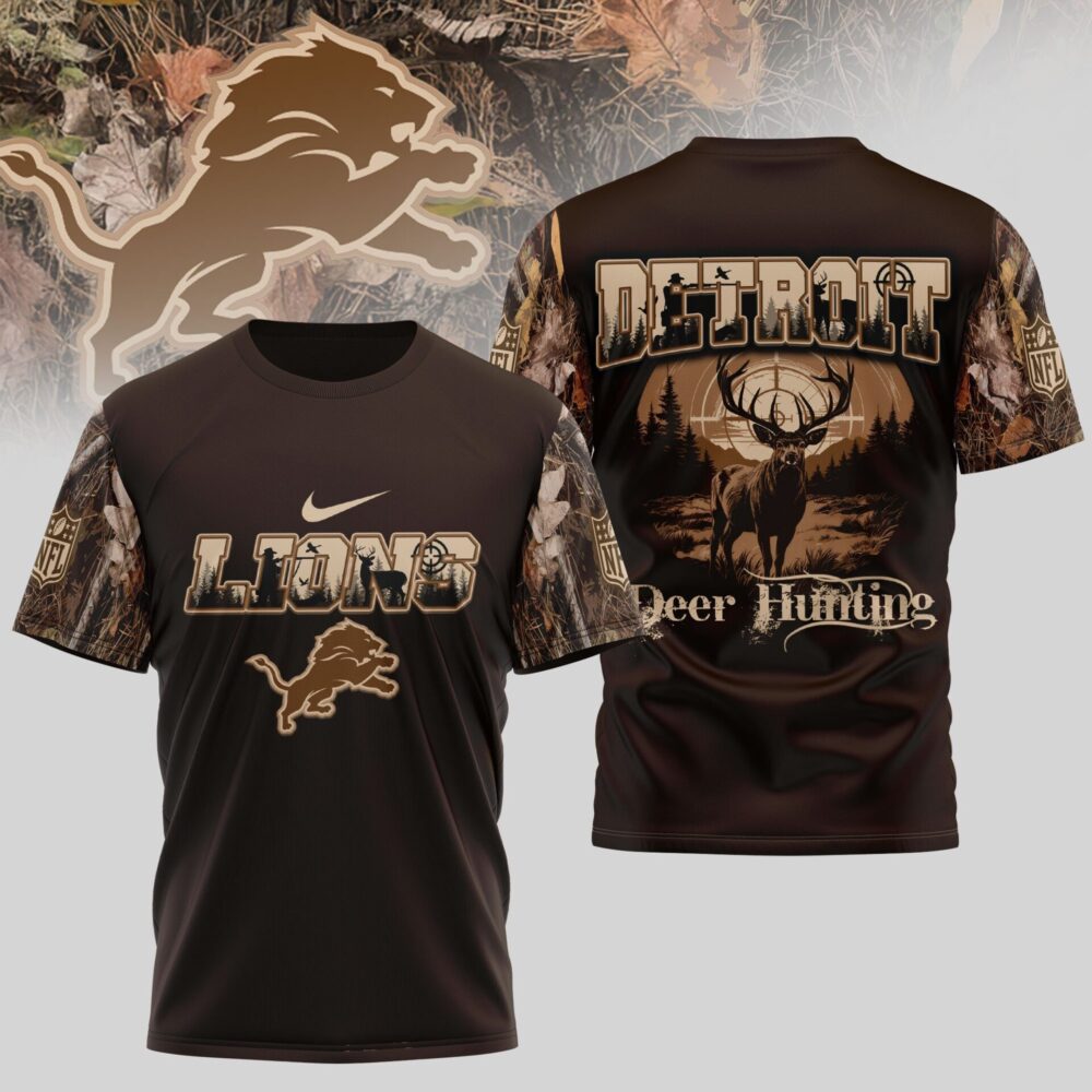 Detroit Lions | Premium NFL Deer Hunting 3D Shirt TD