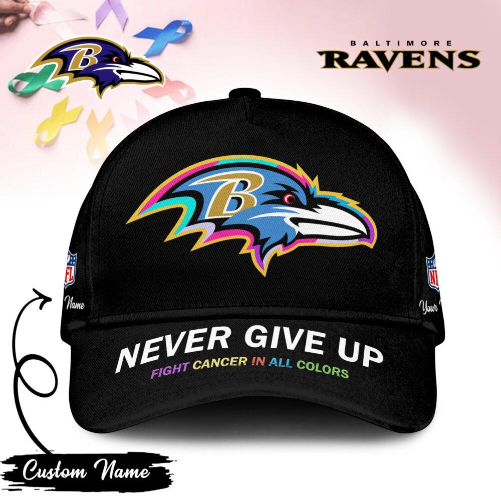 Baltimore Ravens | PREMIUM CLASSIC CAP FIGHT CANCER IN ALL COLORS TD