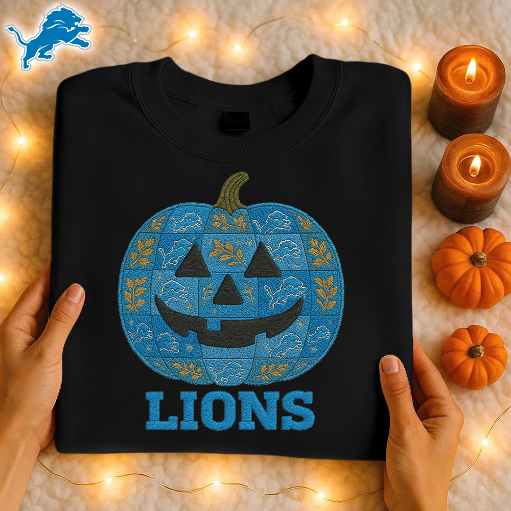 Detroit Lions | Premium NFL Pumpkin Shirt - Black