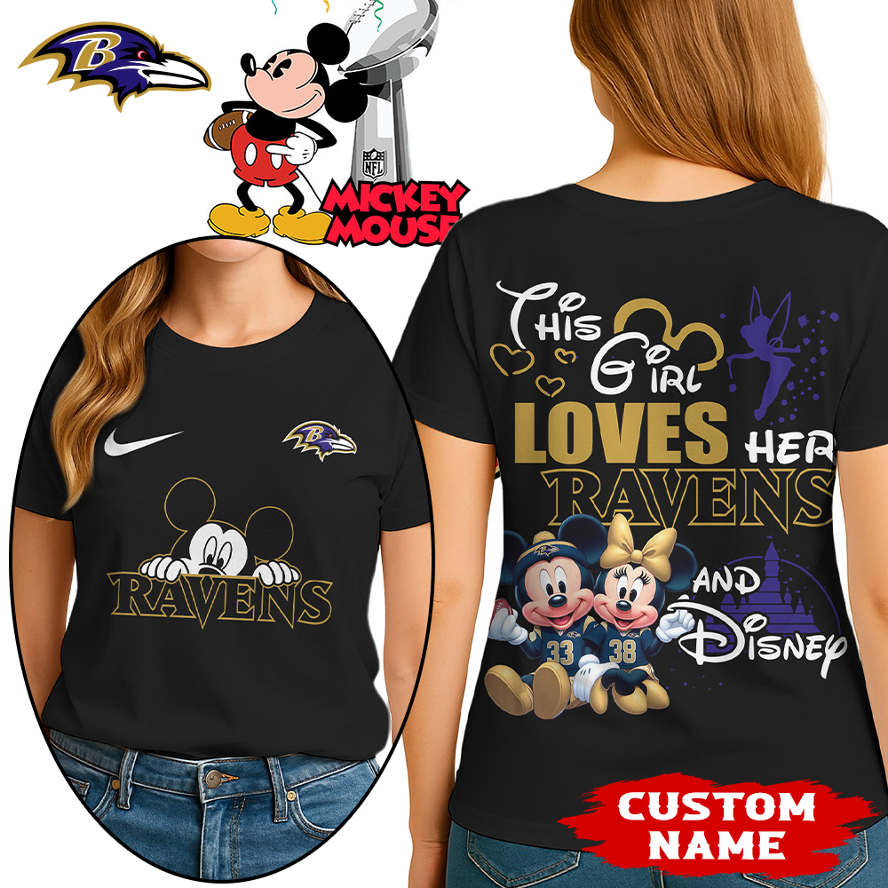 Baltimore Ravens | Premium NFL Mickey Shirt HI - Black