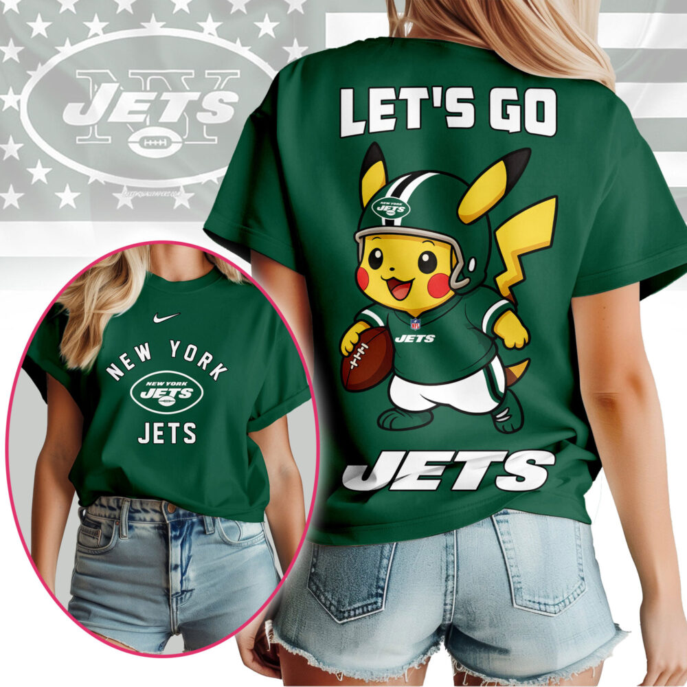 New York Jets | Premium NFL Pokemon Fan 3D Shirt NY - Green