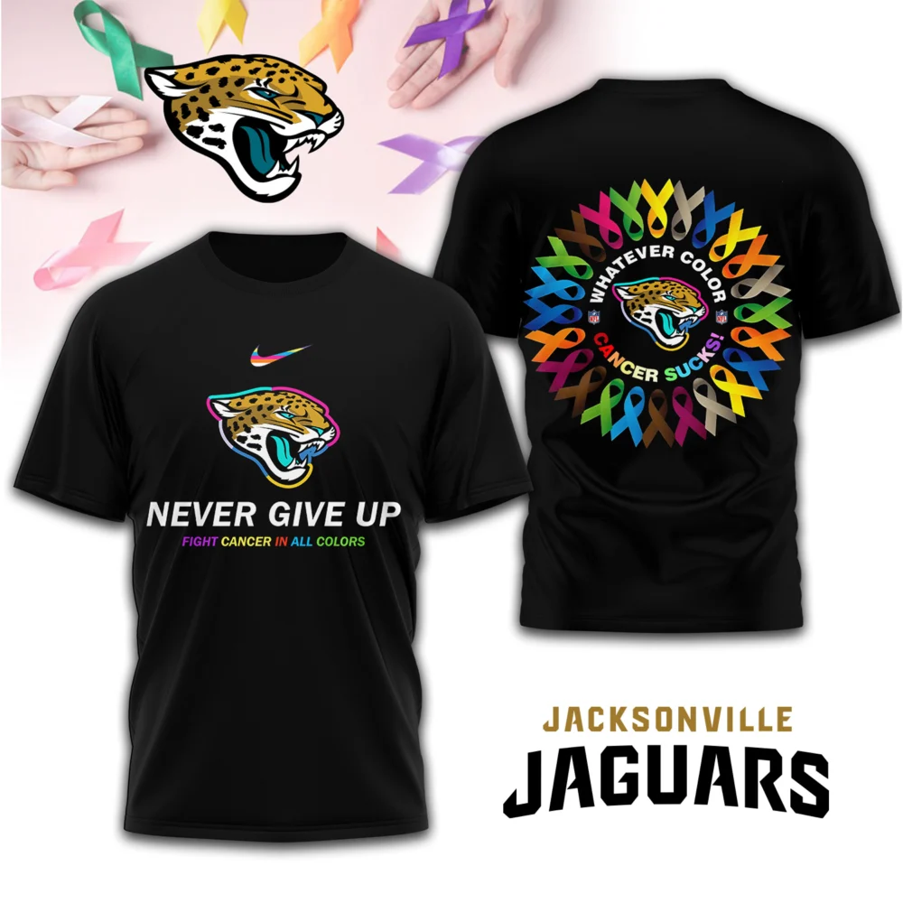 Jacksonville Jaguars | Premium Fight Cancer In All Colors 3D Shirt TD