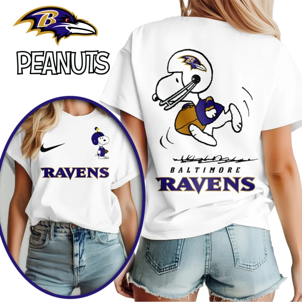 Baltimore Ravens | Premium NFL x Peanuts 3D Shirt HI