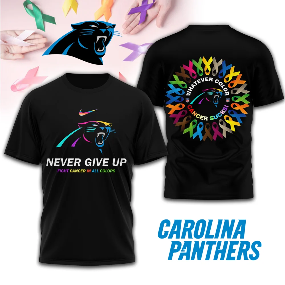 Carolina Panthers | Premium Fight Cancer In All Colors 3D Shirt TD