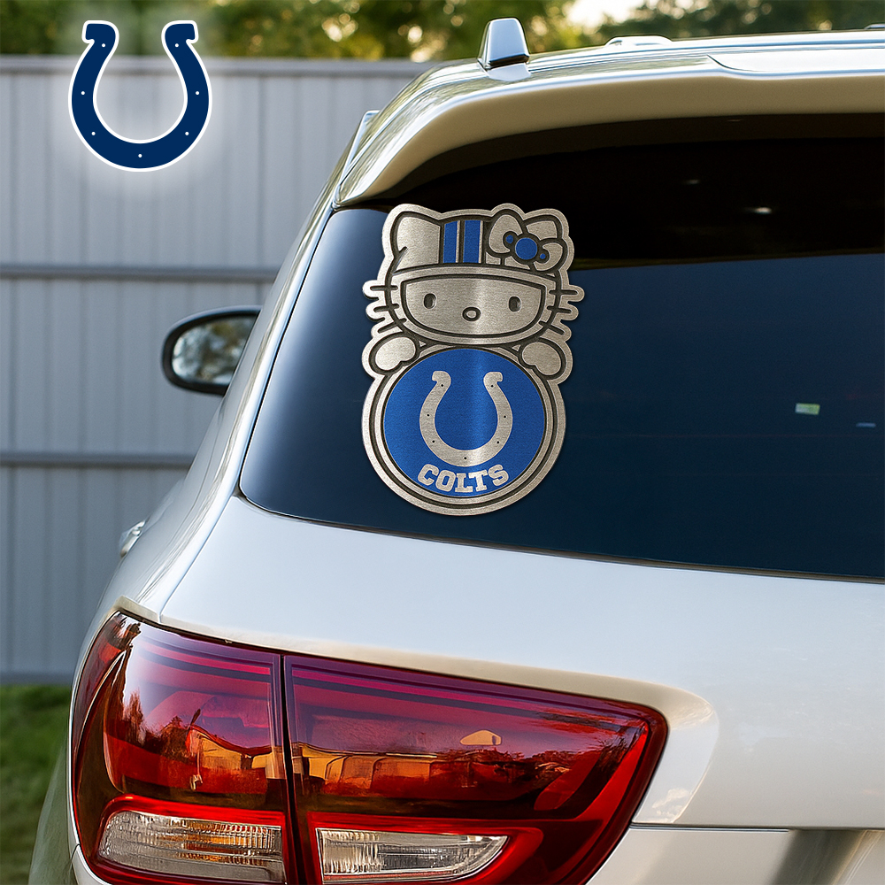 Indianapolis Colts | Premium NFL Hello Kitty Car Badge Sticker