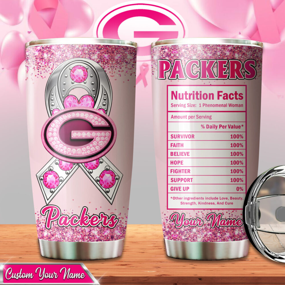 Green Bay Packers | Premium NFL Breast Cancer Tumbler TD