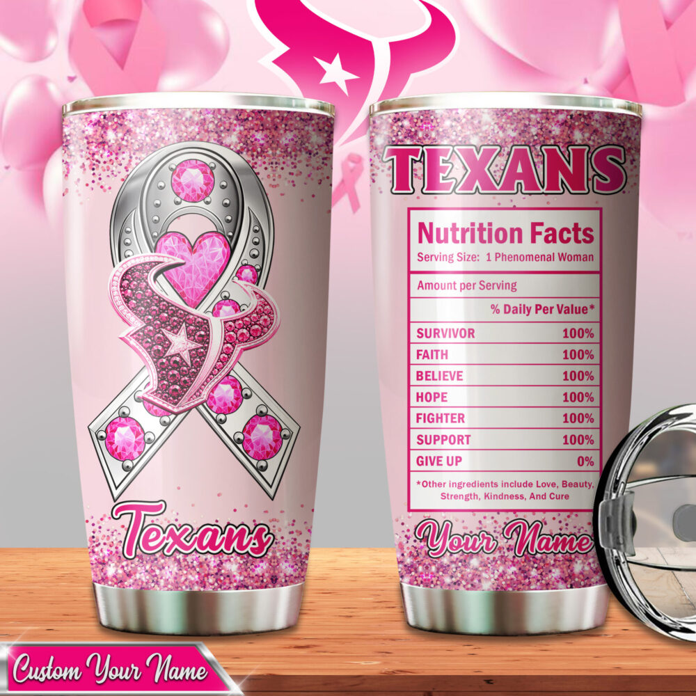 Houston Texans | Premium NFL Breast Cancer Tumbler TD