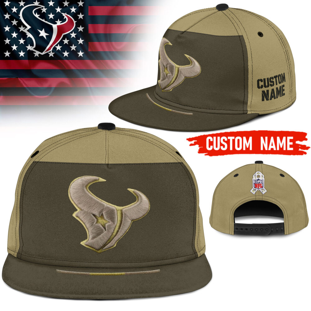 Houston Texans | Premium NFL 2025 Salute to Service Split Panel Snapback Cap