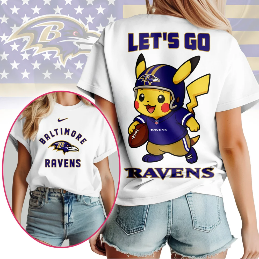 Baltimore Ravens | Premium NFL Pokemon Fan 3D Shirt NY