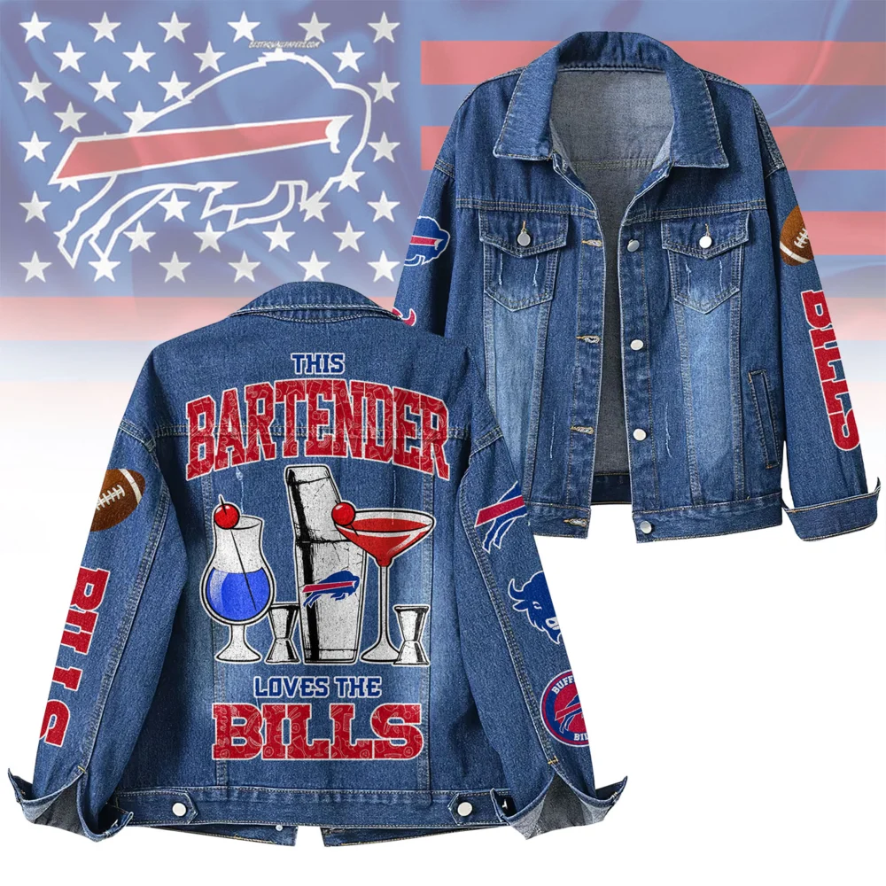 Buffalo Bills | Premium NFL Bartender Fan Denim Jacket NY
