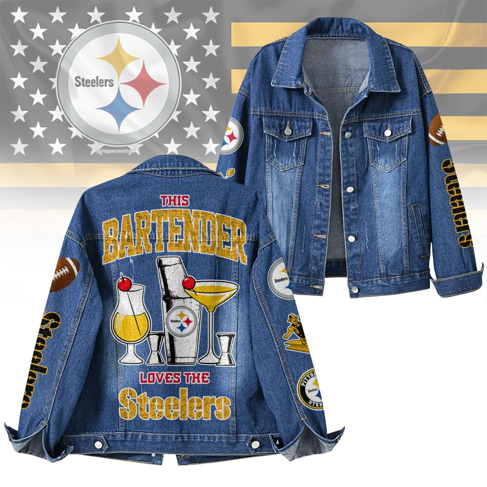 Pittsburgh Steelers | Premium NFL Bartender Fan Denim Jacket NY