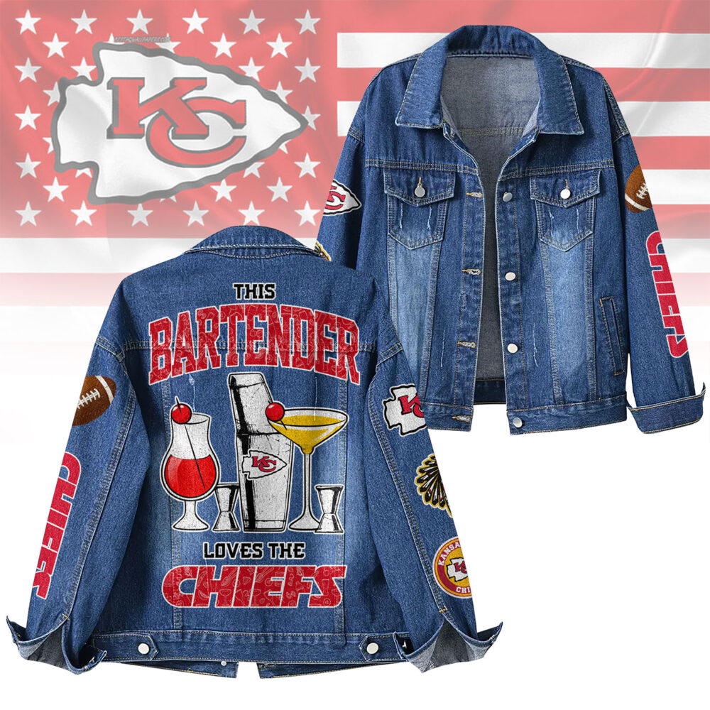 Kansas City Chiefs | Premium NFL Bartender Fan Denim Jacket NY