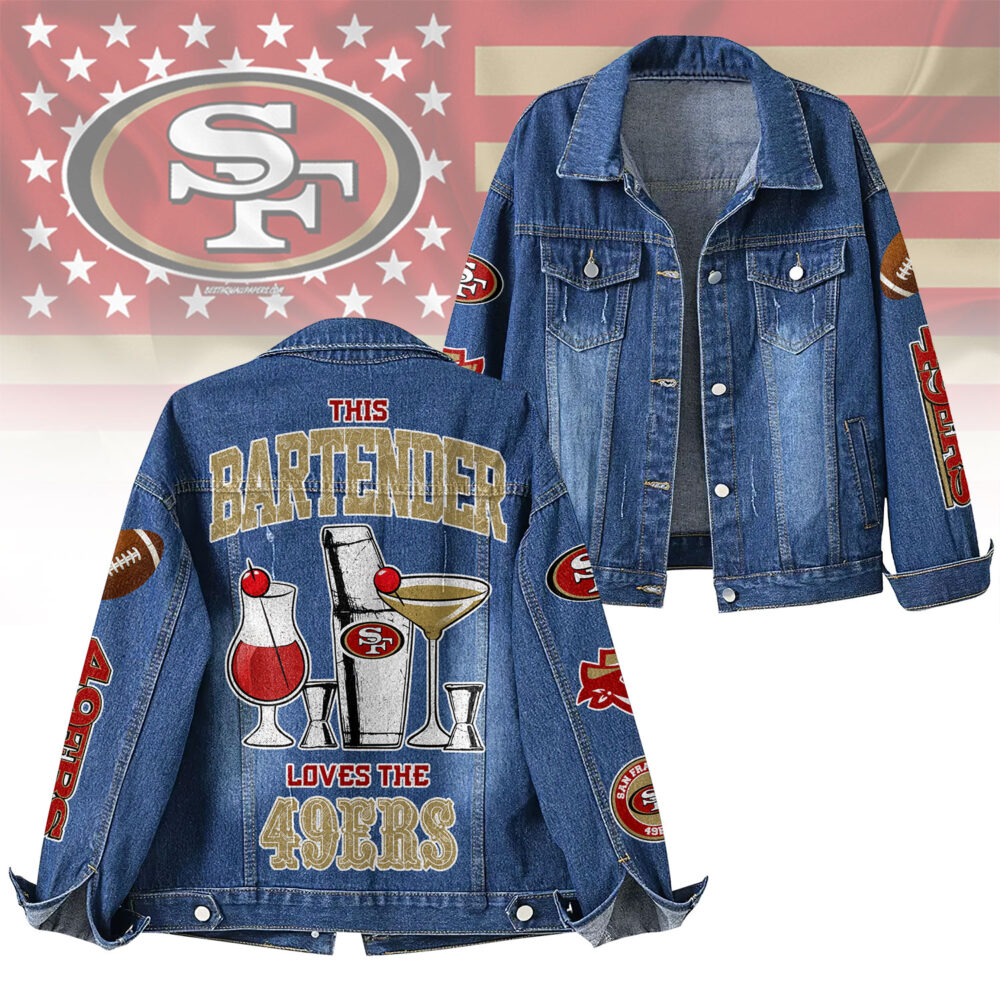 San Francisco 49ers | Premium NFL Bartender Fan Denim Jacket NY