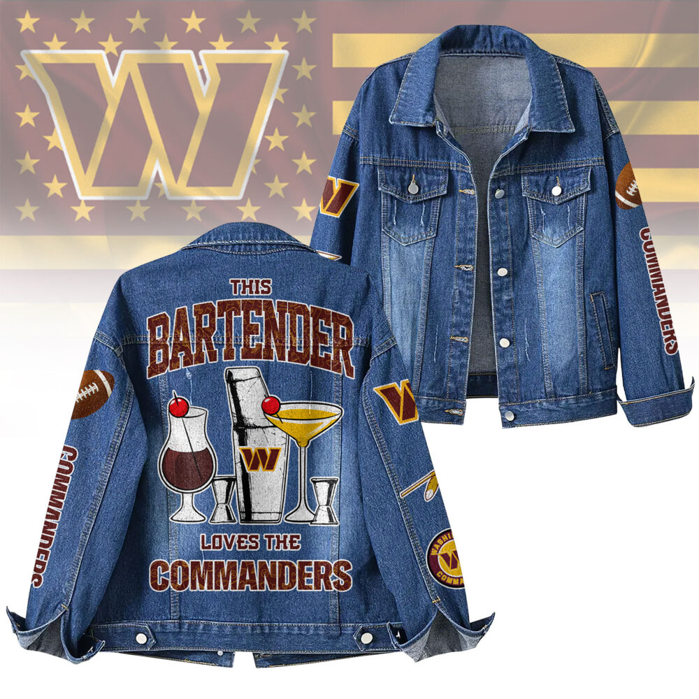 Washington Commanders | Premium NFL Bartender Fan Denim Jacket NY