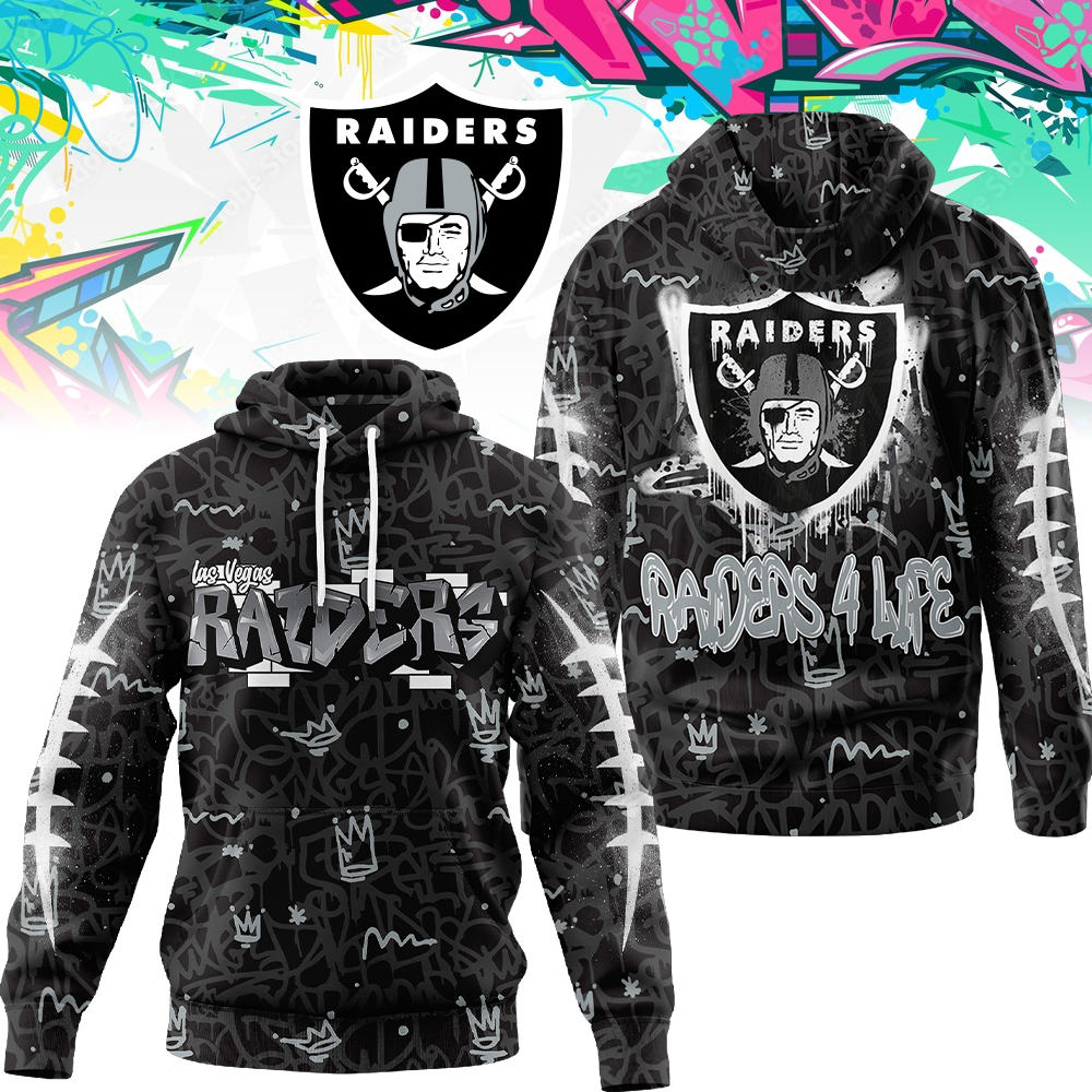 Las Vegas Raiders | Premium NFL Special Graffiti My Team 4 Life Hoodie MM