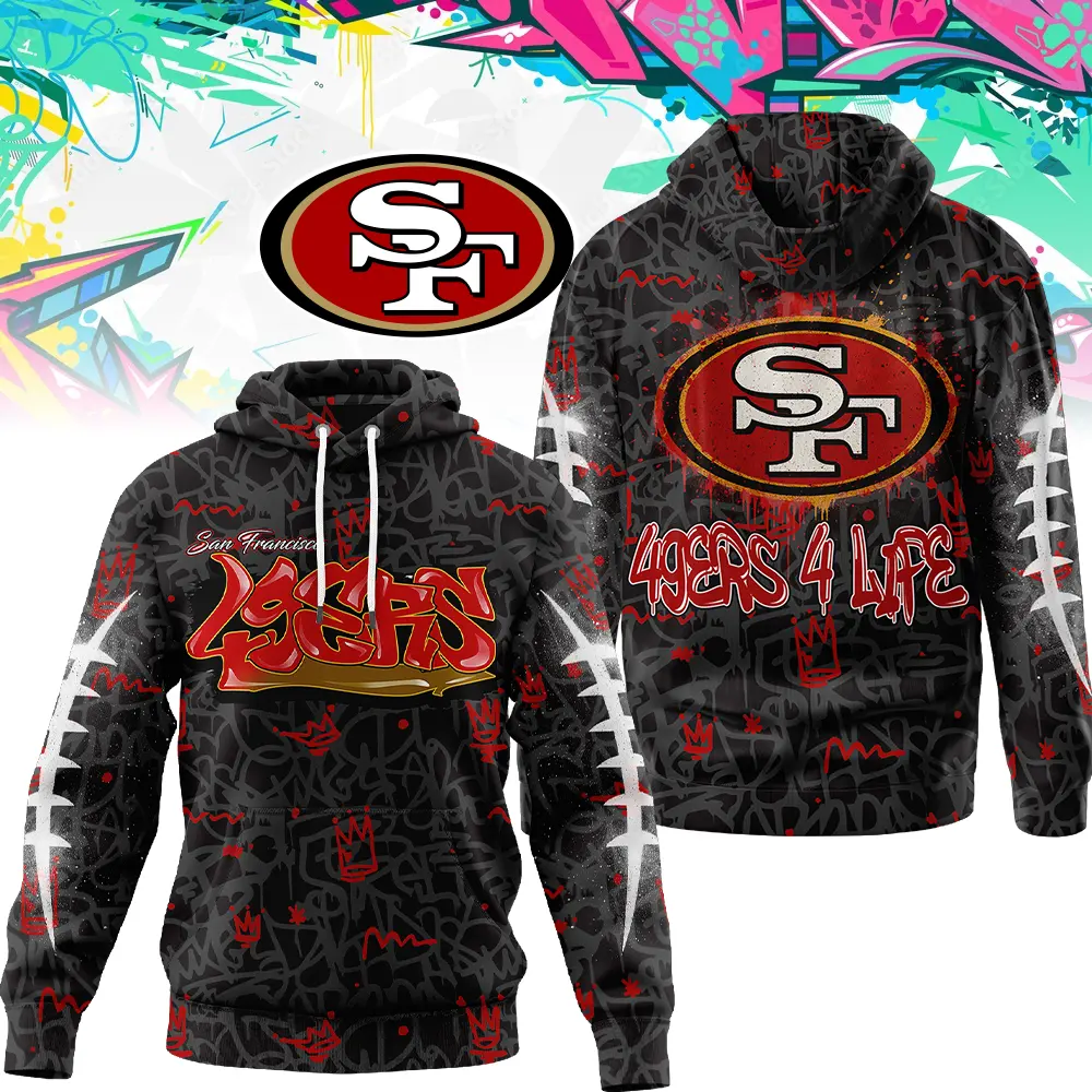 San Francisco 49ers | Premium NFL Special Graffiti My Team 4 Life Hoodie MM