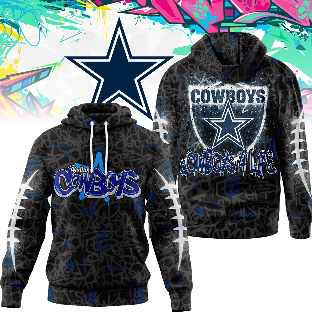 Dallas Cowboys | Premium NFL Special Graffiti My Team 4 Life Hoodie MM