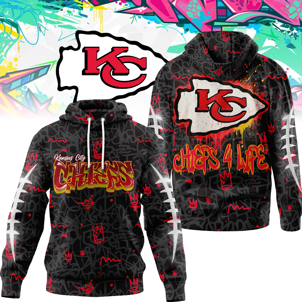 Kansas City Chiefs | Premium NFL Special Graffiti My Team 4 Life Hoodie MM