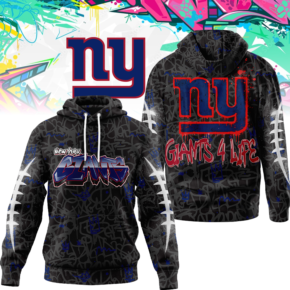 New York Giants | Premium NFL Special Graffiti My Team 4 Life Hoodie MM