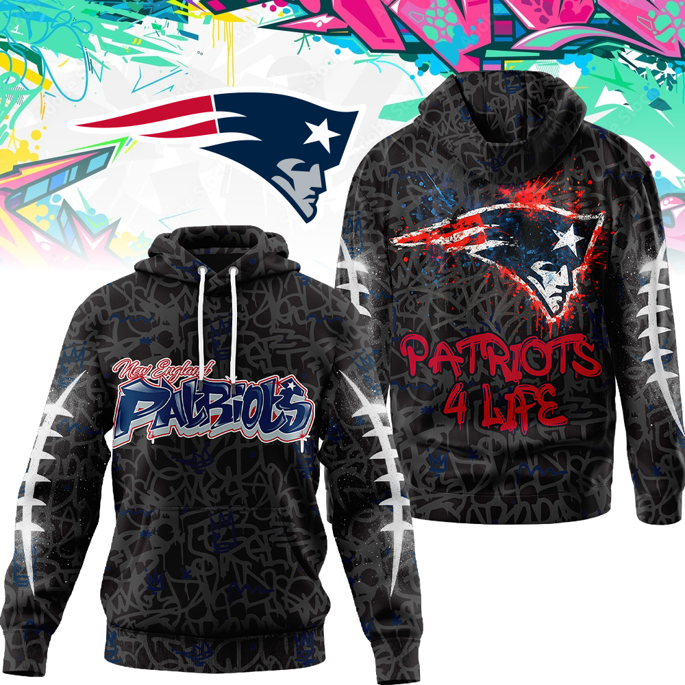 New England Patriots | Premium NFL Special Graffiti My Team 4 Life Hoodie MM