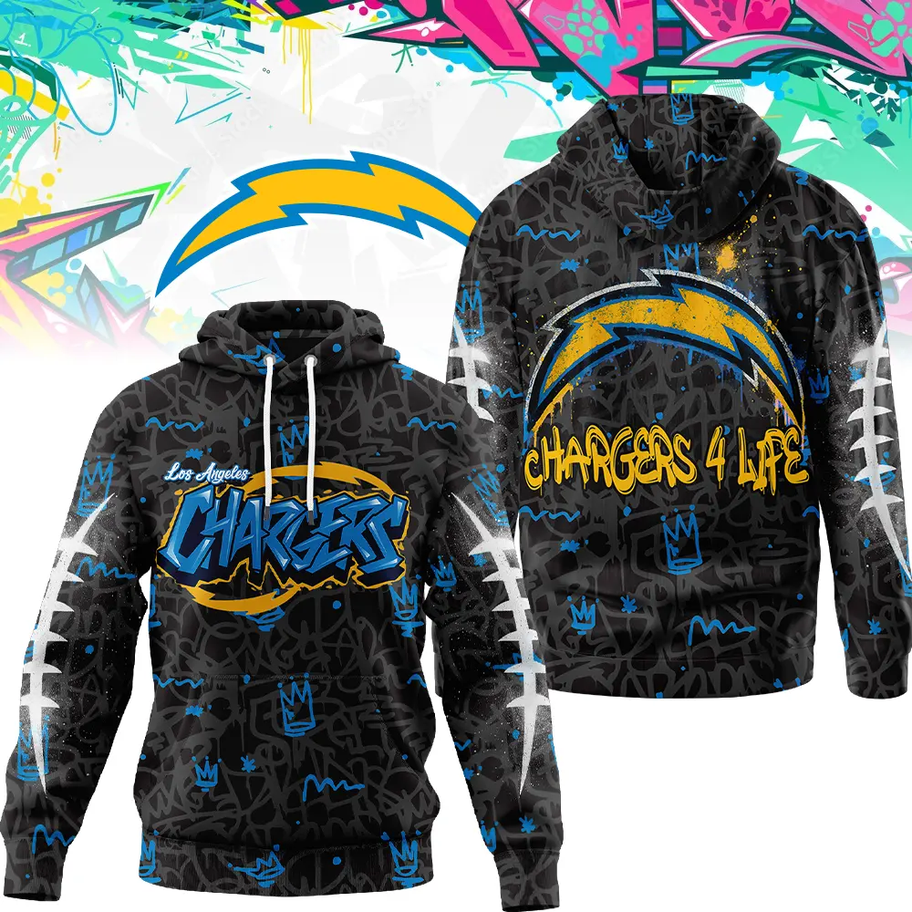 Los Angeles Chargers | Premium NFL Special Graffiti My Team 4 Life Hoodie MM