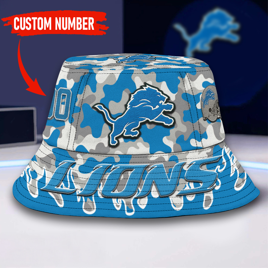 Detroit Lions | Premium NFL Flaming Bucket Hat TD