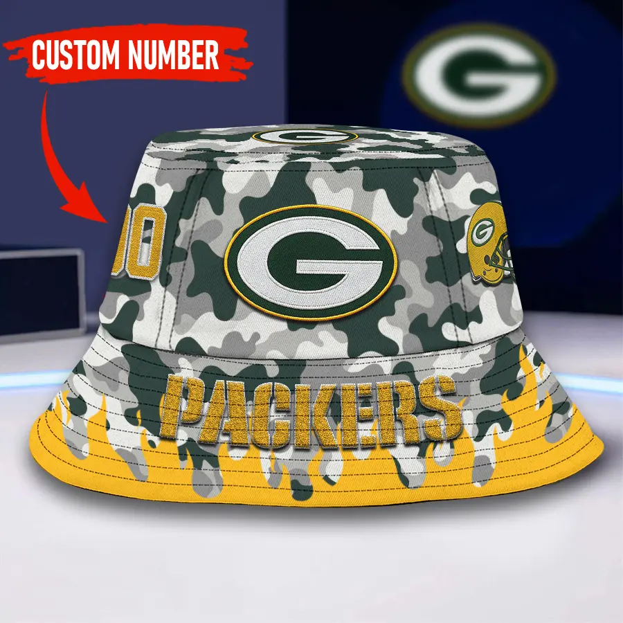 Green Bay Packers | Premium NFL Flaming Bucket Hat TD