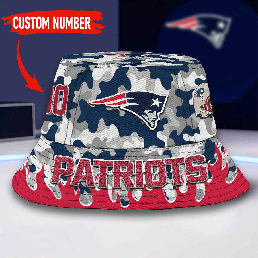 New England Patriots | Premium NFL Flaming Bucket Hat TD