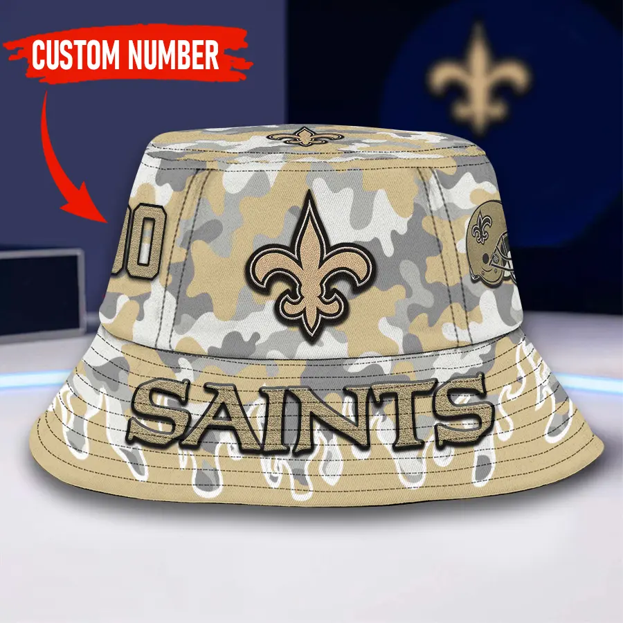 New Orleans Saints | Premium NFL Flaming Bucket Hat TD