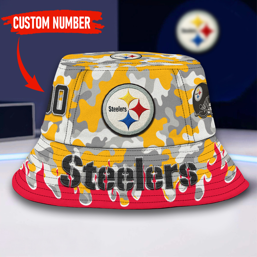 Pittsburgh Steelers | Premium NFL Flaming Bucket Hat TD