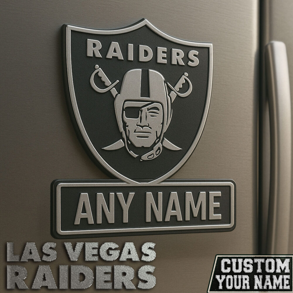 Las Vegas Raiders | Premium NFL Fridge Magnet TD - 18cm x 18cm
