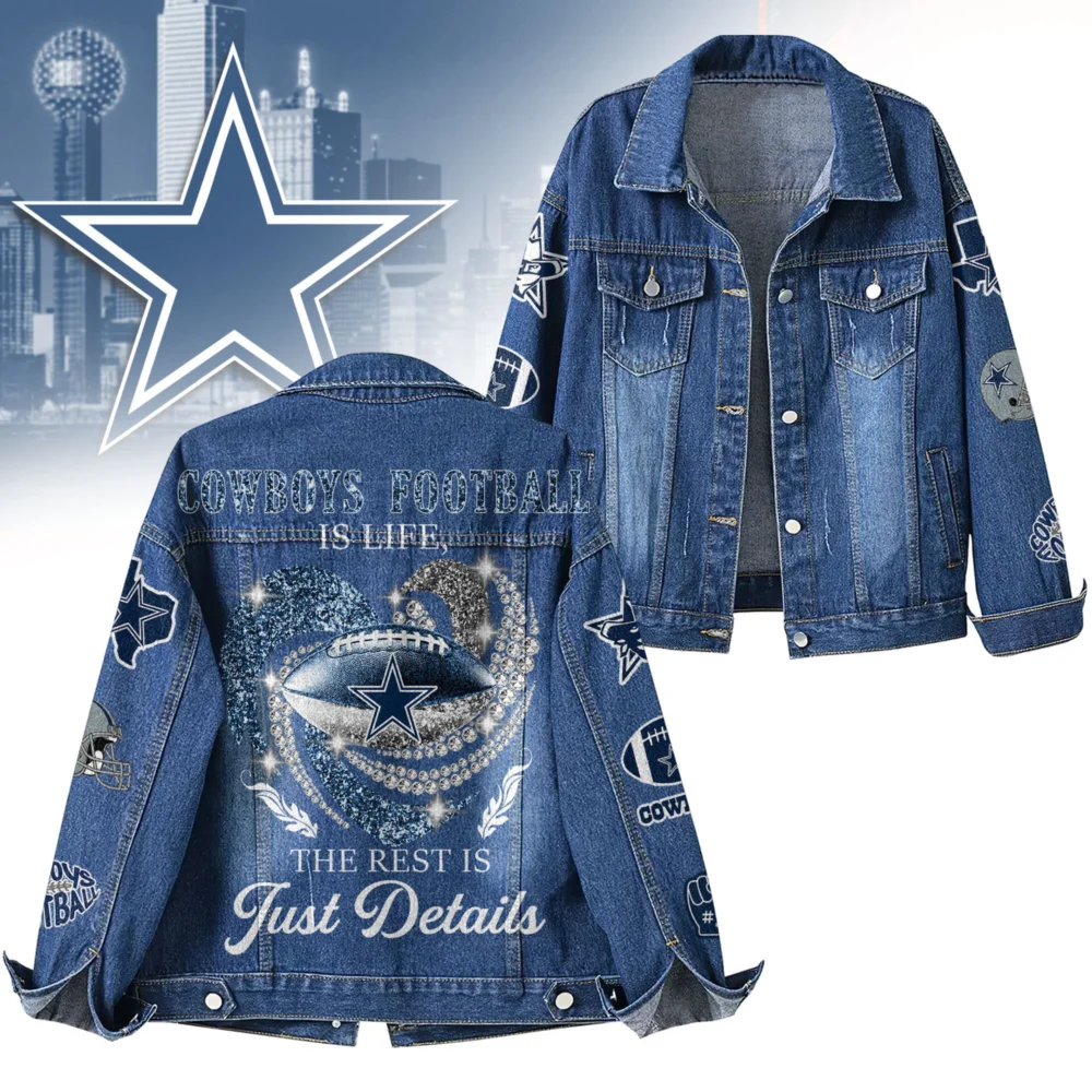 Dallas Cowboys | Premium NFL Football Is Life Denim Jacket TD