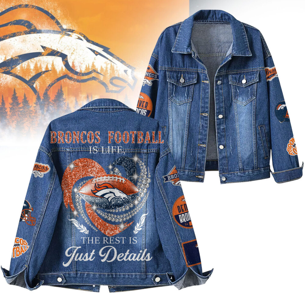 Denver Broncos | Premium NFL Football Is Life Denim Jacket TD - 4XL