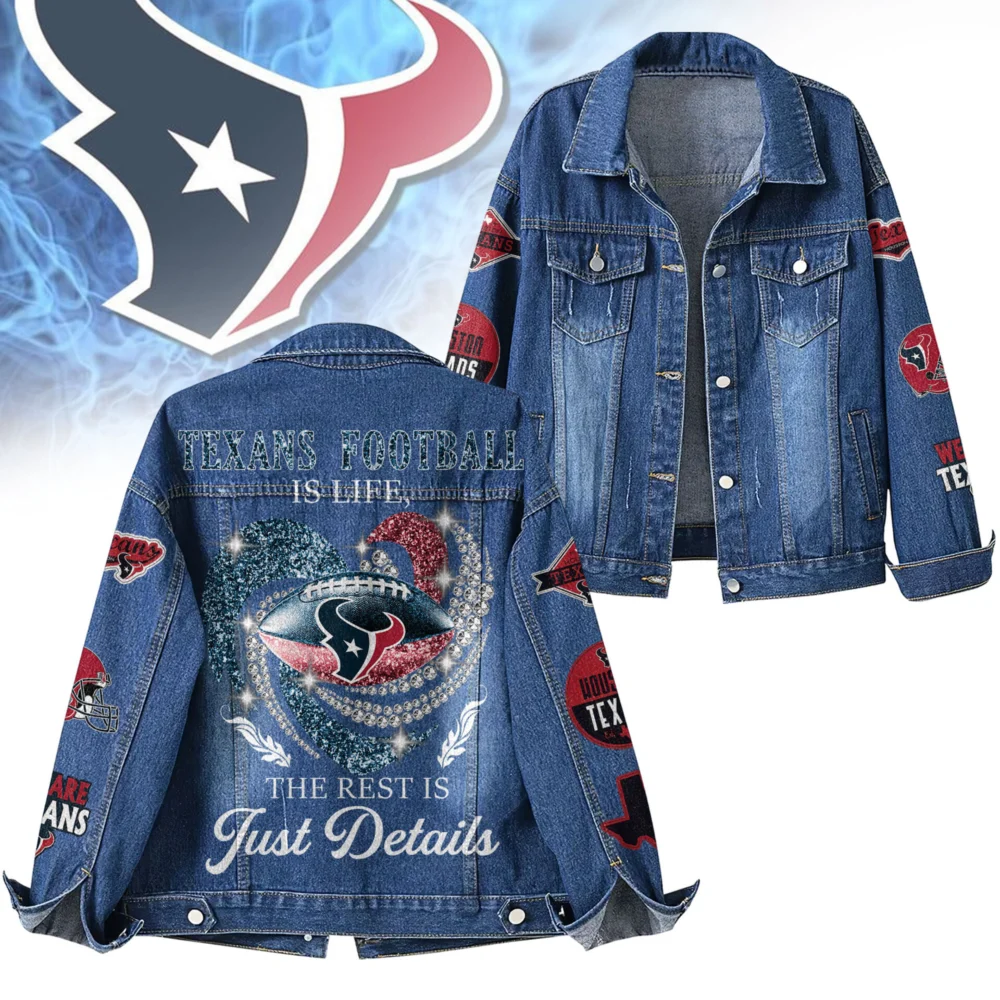 Houston Texans | Premium NFL Football Is Life Denim Jacket TD