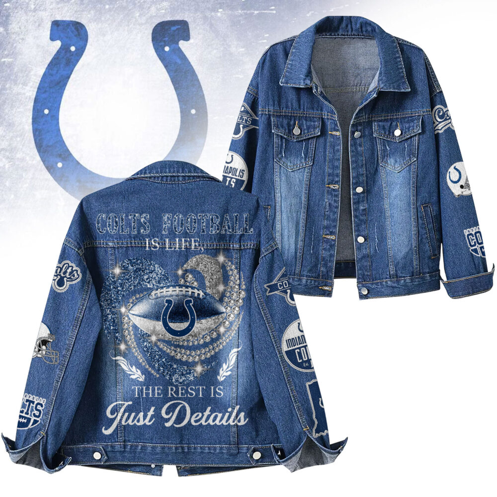 Indianapolis Colts | Premium NFL Football Is Life Denim Jacket TD