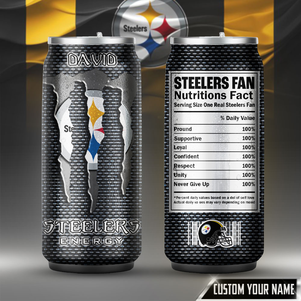Pittsburgh Steelers | Premium NFL Monster Can Tumbler TD